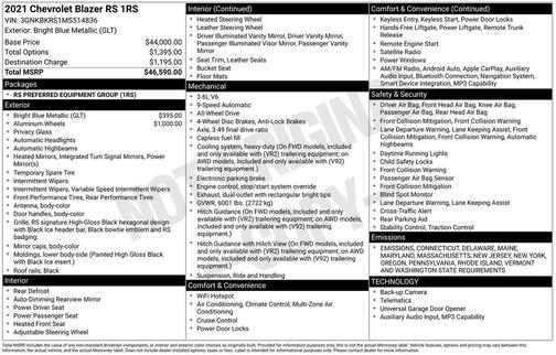 2021 Chevrolet Blazer RS