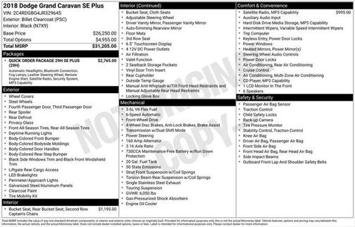 2018 Dodge Grand Caravan SE