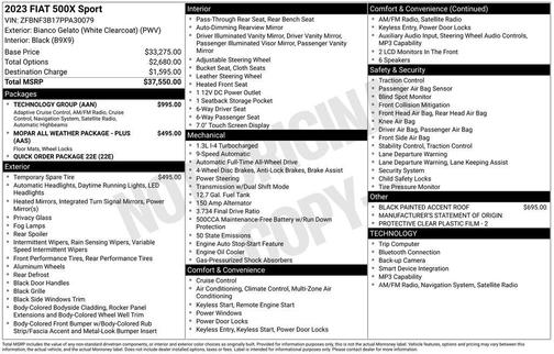 2023 FIAT 500X Sport