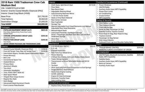 2018 RAM 1500 Tradesman