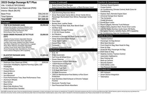 2023 Dodge Durango R/T Plus