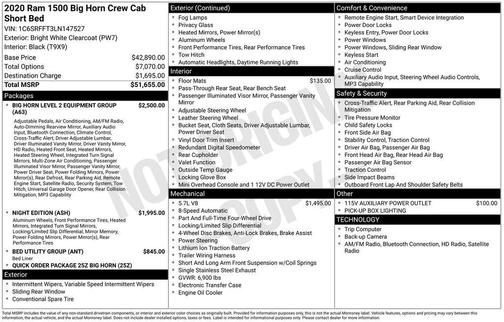 2020 RAM 1500 Big Horn/Lone Star