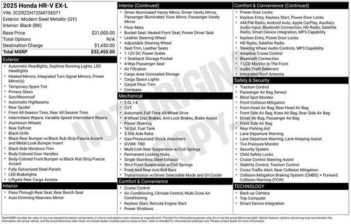 2025 Honda HR-V EX-L