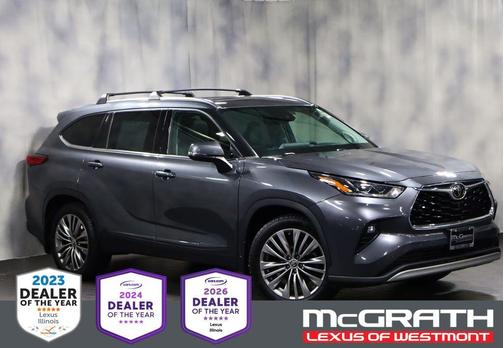 Magnetic Gray Metallic 2020 Toyota Highlander Platinum