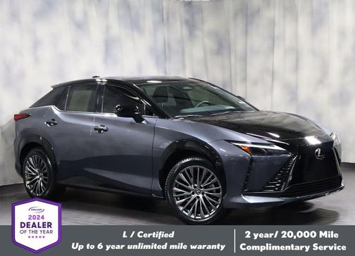 Cloudburst Gray/Black 2024 Lexus RZ 450e Luxury