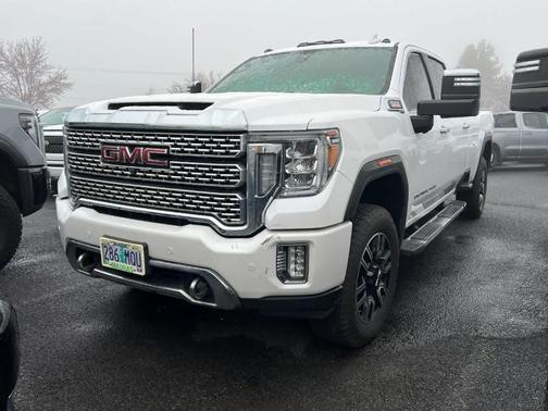 White Frost Tri-Coat 2021 GMC Sierra 3500 Denali
