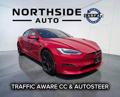 Red Multi-Coat 2021 Tesla Model S Plaid