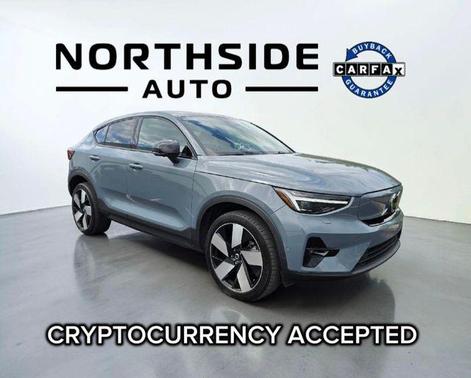 Silver Dawn Metallic 2023 Volvo C40 Recharge Pure Electric Twin Ultimate
