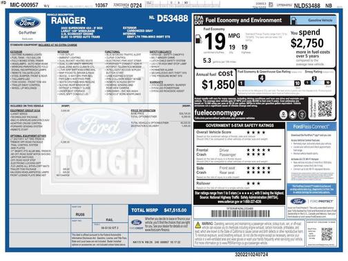 CARBONIZED GRAY 2022 Ford Ranger LARIAT