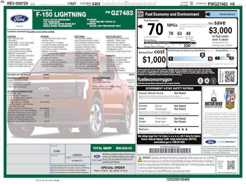 RAPID RED MET TINTED CC 2023 Ford F-150 Lightning LARIAT