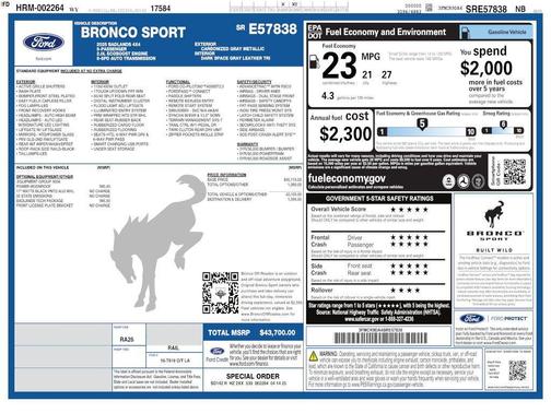 CARBONIZED GRAY METALLIC 2025 Ford Bronco Sport Badlands
