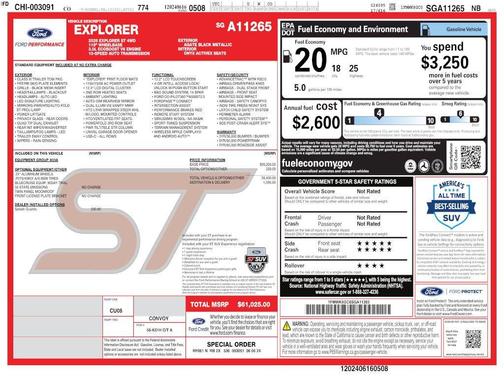 AGATE BLACK METALLIC 2025 Ford Explorer ST