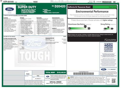 AGATE BLACK 2024 Ford F-350 Limited