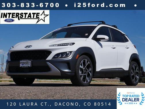 Lunar White 2023 Hyundai KONA Limited