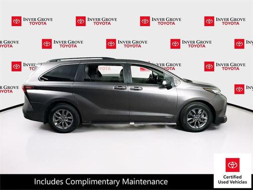 Predawn Gray Mica 2021 Toyota Sienna XLE 8 Passenger