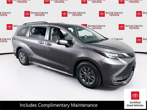 Predawn Gray Mica 2021 Toyota Sienna XLE 8 Passenger