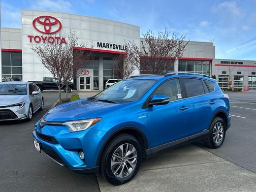 Electric Storm Blue 2018 Toyota RAV4 Hybrid XLE