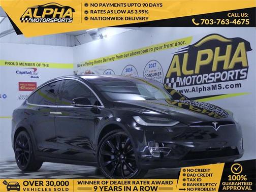 Solid Black 2020 Tesla Model X Long Range Dual Motor All-Wheel Drive