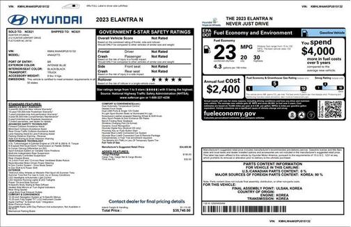 2023 Hyundai ELANTRA N Base