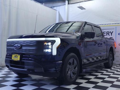 Antimatter Blue Metallic 2022 Ford F-150 Lightning LARIAT