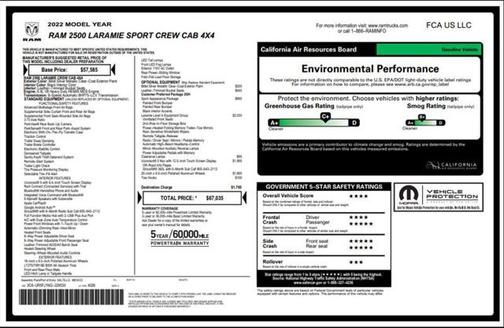 2022 RAM 2500 Laramie Crew Cab 4x4 6'4' Box