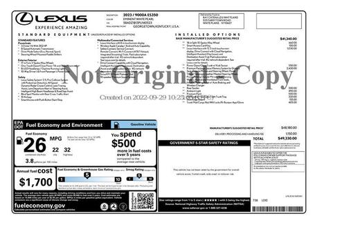 2023 Lexus ES 350 Premium