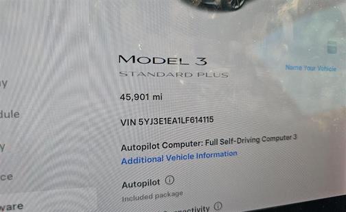 2020 Tesla Model 3 Standard Range Plus