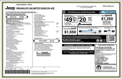 2022 Jeep Wrangler Unlimited 4xe Rubicon