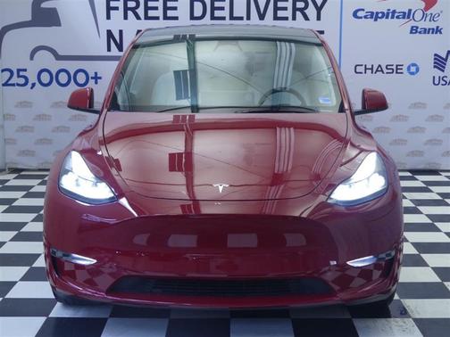 Red Multi-Coat 2023 Tesla Model Y Long Range Dual Motor All-Wheel Drive