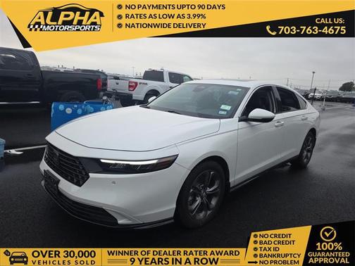 Platinum White Pearl 2024 Honda Accord Hybrid EX-L