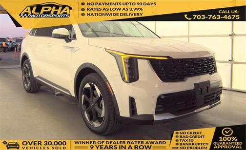 Snow White Pearl 2025 Kia Sorento Hybrid EX