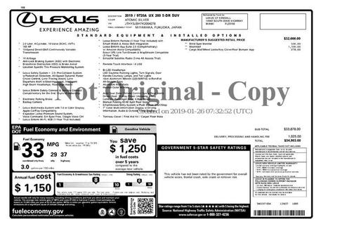 2019 Lexus UX 200 Base