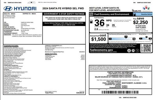 2024 Hyundai SANTA FE SEL 2.4