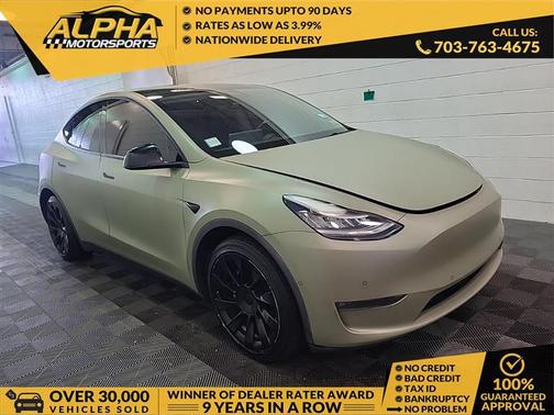Green 2021 Tesla Model Y Long Range Dual Motor All-Wheel Drive