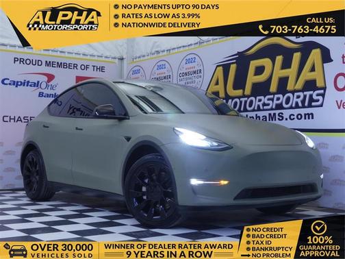 Green 2021 Tesla Model Y Long Range Dual Motor All-Wheel Drive