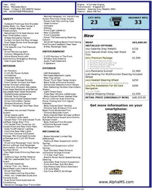 Selenite Grey Metallic 2021 Mercedes-Benz C-Class C 300 4MATIC