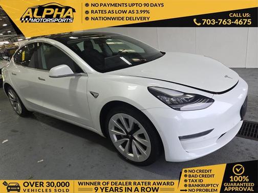 Pearl White Multi-Coat 2019 Tesla Model 3 Long Range
