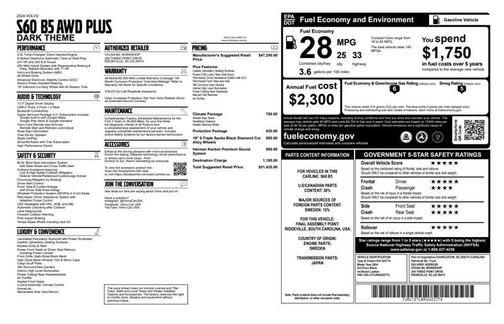 2024 Volvo S60 B5 Plus Dark Theme