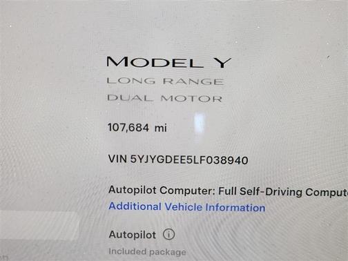 2020 Tesla Model Y Long Range Dual Motor All-Wheel Drive