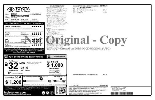 2019 Toyota Camry LE