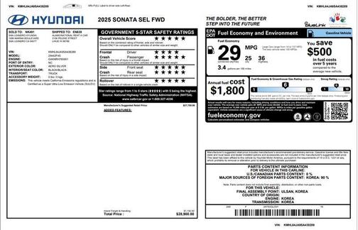 2025 Hyundai SONATA SEL