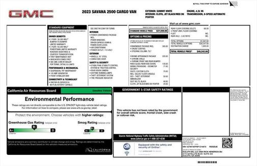 2023 GMC Savana 2500 Work Van