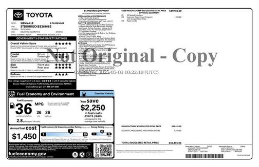 2025 Toyota Sienna LE