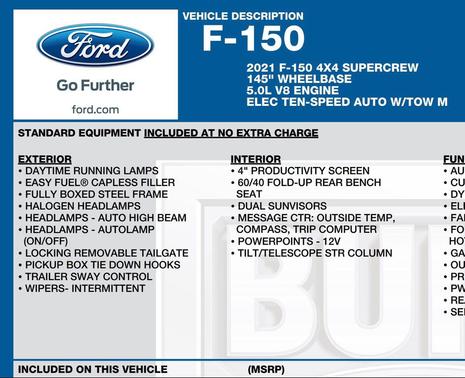 Oxford White 2021 Ford F-150 XL