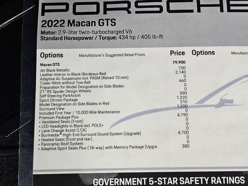 Black 2022 Porsche Macan Macan GTS