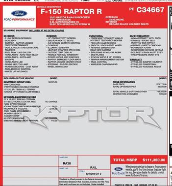 2023 Ford F-150 Raptor