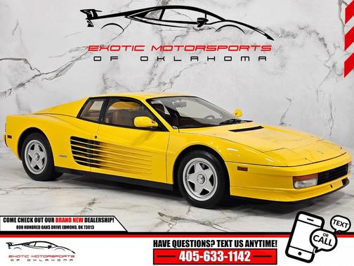 Yellow 1987 Ferrari Testarossa Gated