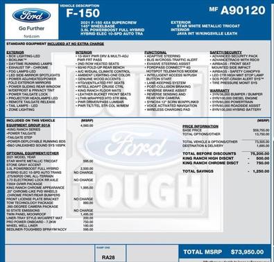 2021 Ford F-150 King Ranch