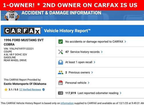 1996 Ford Mustang Cobra