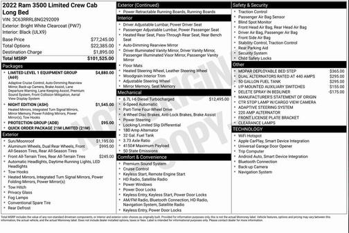 2022 RAM 3500 Limited Crew Cab 4x4 8' Box